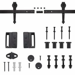 Budget 😍 Everbilt 72 in. Dark Oil-Rubbed Bronze Arrow Sliding Barn Door Track and Hardware Kit 👏