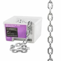Brand new โจ Everbilt 3/8 in. x 30 ft. Grade 43 Zinc Plated Steel High Test Chain ๐