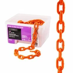 Best reviews of ๐ Everbilt 5/16 in. x 50 ft. Grade 43 Zinc Plated Steel High Test Chain, Orange โญ