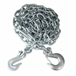 Budget ๐ฏ Everbilt 3/8 in. x 14 ft. Grade 43 Zinc Plated Steel Logging Chain with Hooks ๐