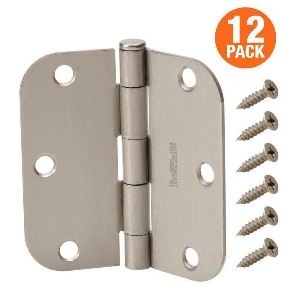 3-1/2 in. x 5/8 in. Radius Satin Nickel Squeak-Free Door Hinge (12-Pack) Buy โจ Everbilt 3-1/2 in. x 5/8 in. Radius Satin Nickel Squeak-Free Door Hinge (12-Pack) ๐ -Everbilt Door Hardware everbilt door hinges 28726 44 1000