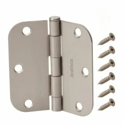 Buy ✨ Everbilt 3-1/2 in. x 5/8 in. Radius Satin Nickel Squeak-Free Door Hinge (12-Pack) 👍