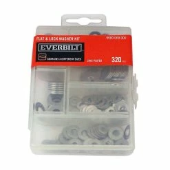 Hot Sale โ๏ธ Everbilt Zinc-Plated Flat and Lock Washer Kit (320-Piece) ๐งจ