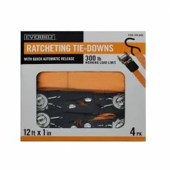 Best Sale 🧨 Everbilt EB 12 ft. x 1 in. Rachet Tie Down (4-Pack) ⌛ -Everbilt Door Hardware oranges peaches everbilt ratchet straps fh0899e c3 1000
